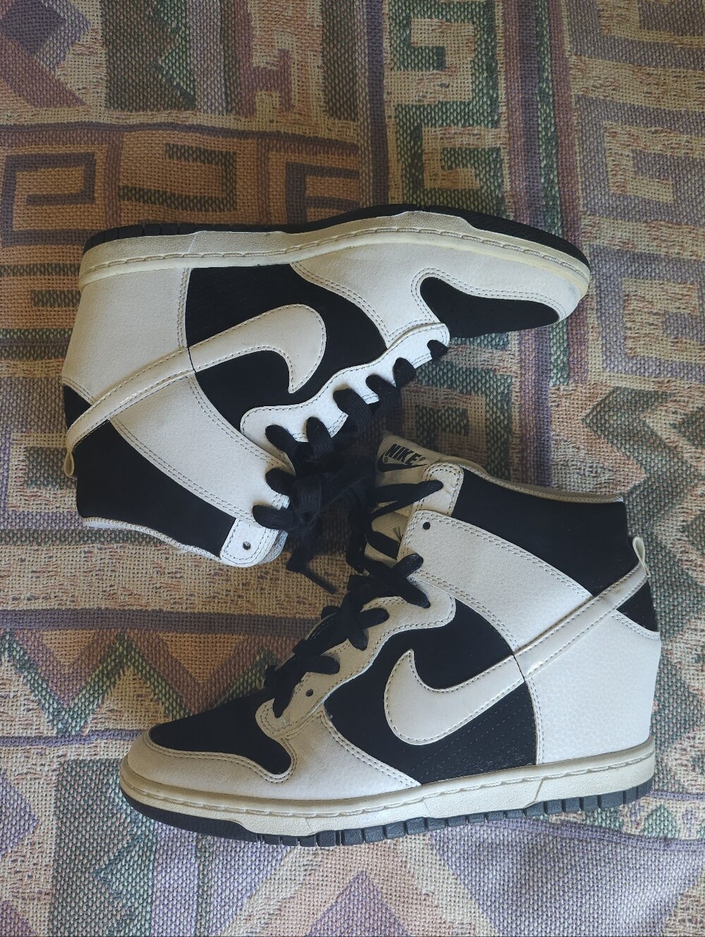 Nike Dunk Sky High Hidden Heel Wedge Shoes Size 8
